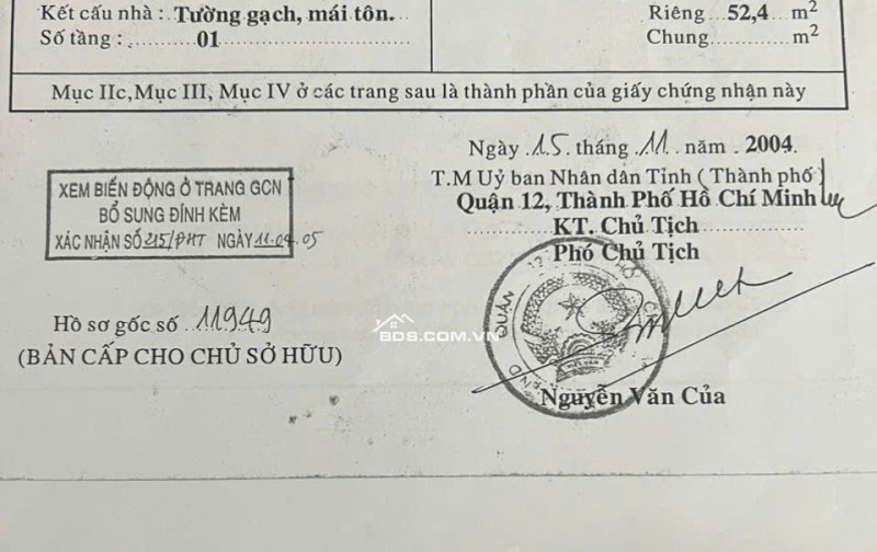 Chính chủ bán nhà mặt tiền ĐHT23, đường thông xuống dự án bờ kênh Tham Lương